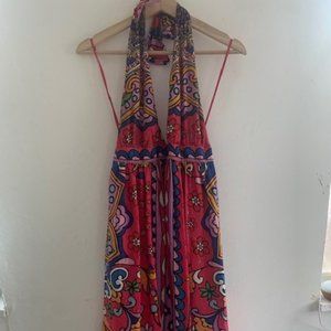 Gorgeous 100% Silk Halter dress